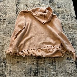 Turtleneck poncho sweater